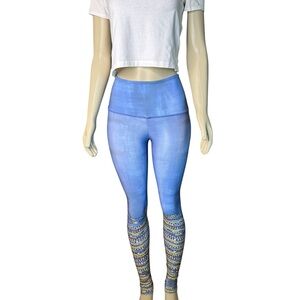 Onzie Vibrant Blue Patterned Leggings